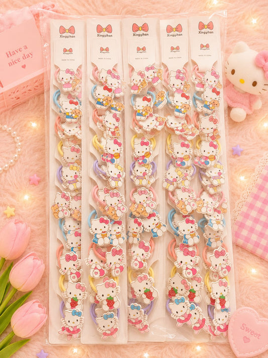 Korean cute hairrubber band for kids(pack of 10 pair in one strip)