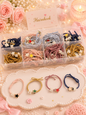 Korean rubber band for girls and woman (pack of 100piece mix design)