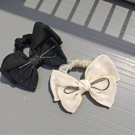 Big bow fancy premium rubber band with bow ( pack of 10)