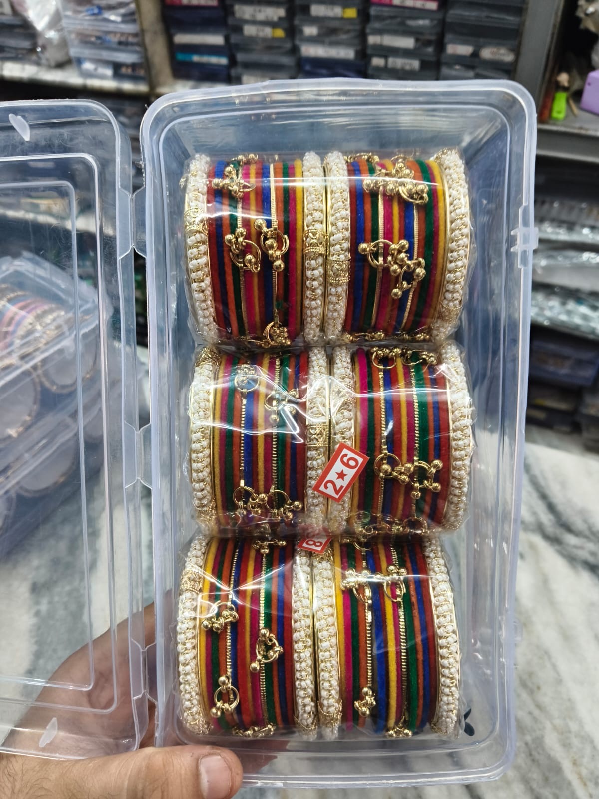 Premium karwachauth metal churi (pack of 3 sets)