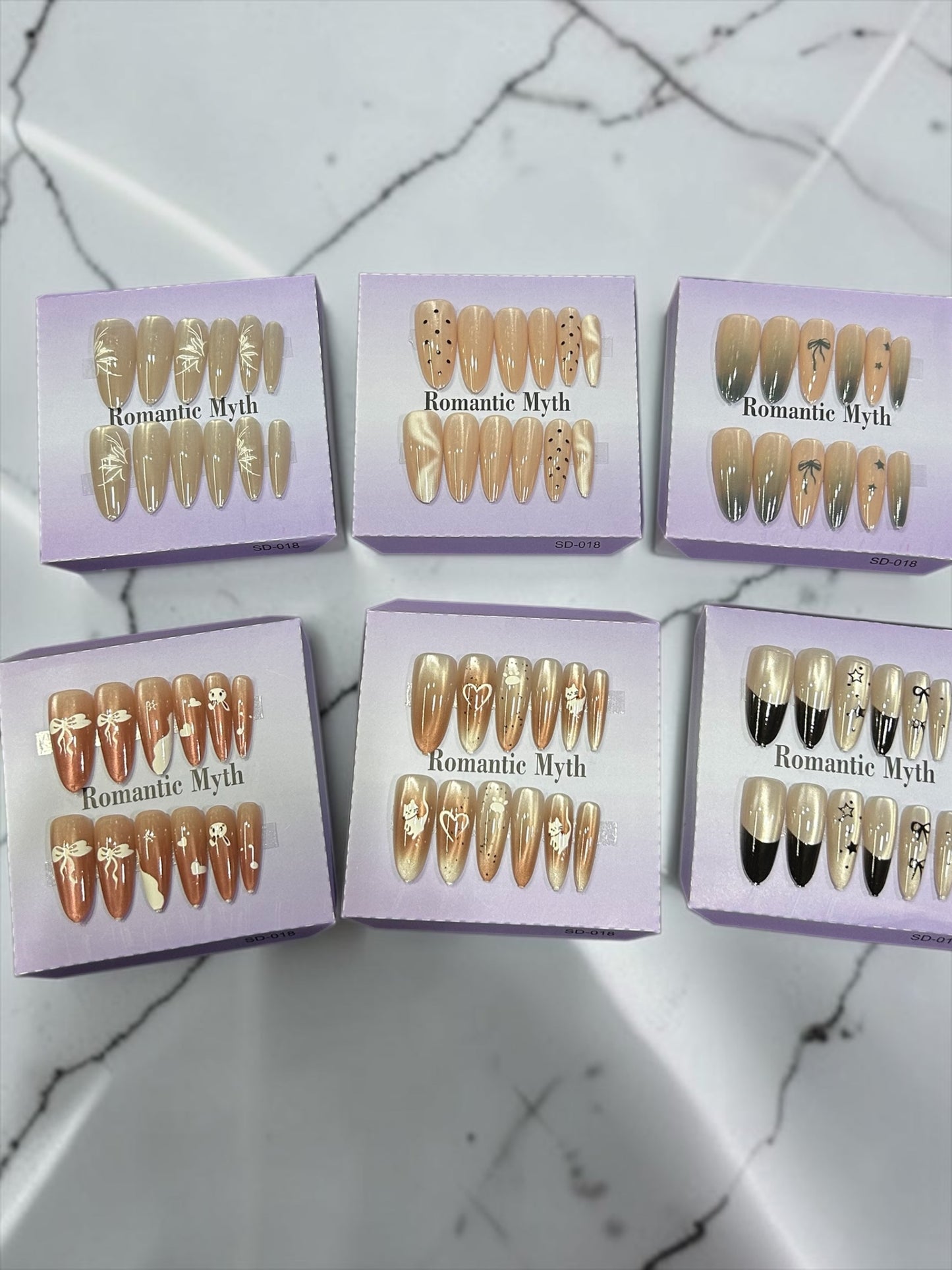 Premium korean branded nails (pack of 12 sets)