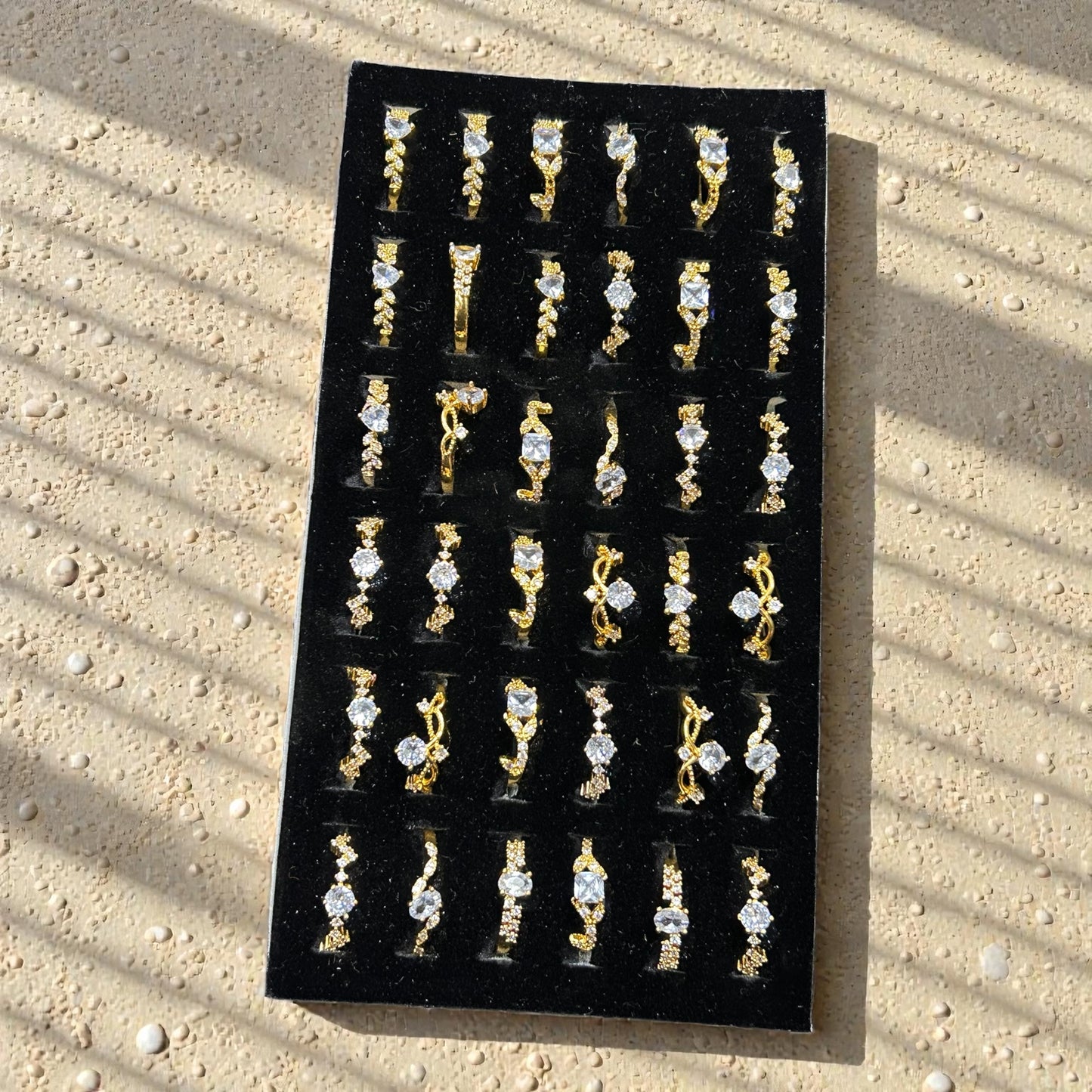 Premium Gold Plated Adjustable Rings Combo Set(pack of 36)