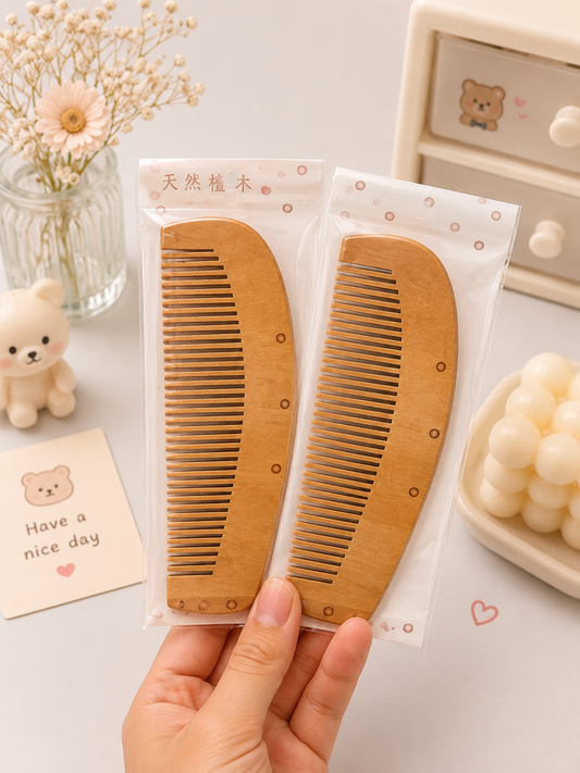 Natural Wooden Wide-Tooth Hair Comb – Anti-Static Detangling Comb for Women & Men(pack of 12)