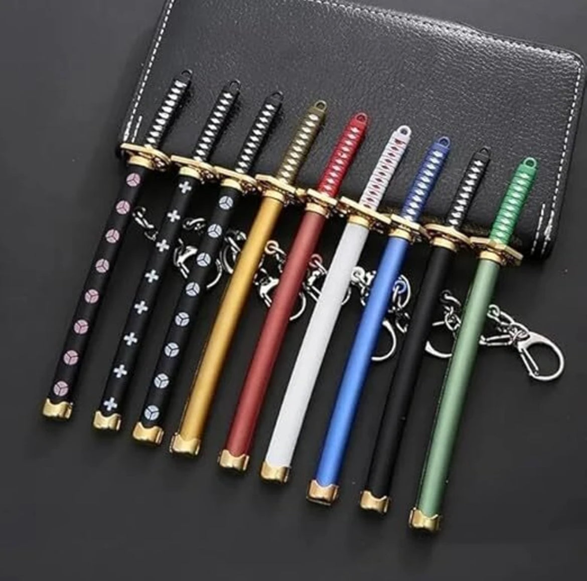 Anime Katana Sword Keychain – Mini Metal Samurai Sword Pendant for Bags, Bikes & Keys(pack of 6)