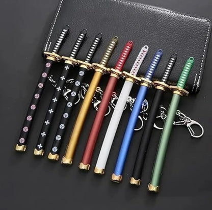 Anime Katana Sword Keychain – Mini Metal Samurai Sword Pendant for Bags, Bikes & Keys(pack of 6)