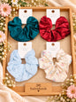 Korean scrunchie (pack of 12 mix design in one packet random design)