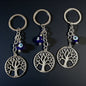 Tree of Life Evil Eye Keychain – Silver Nazar Protective Charm Key Ring( pack of 12)