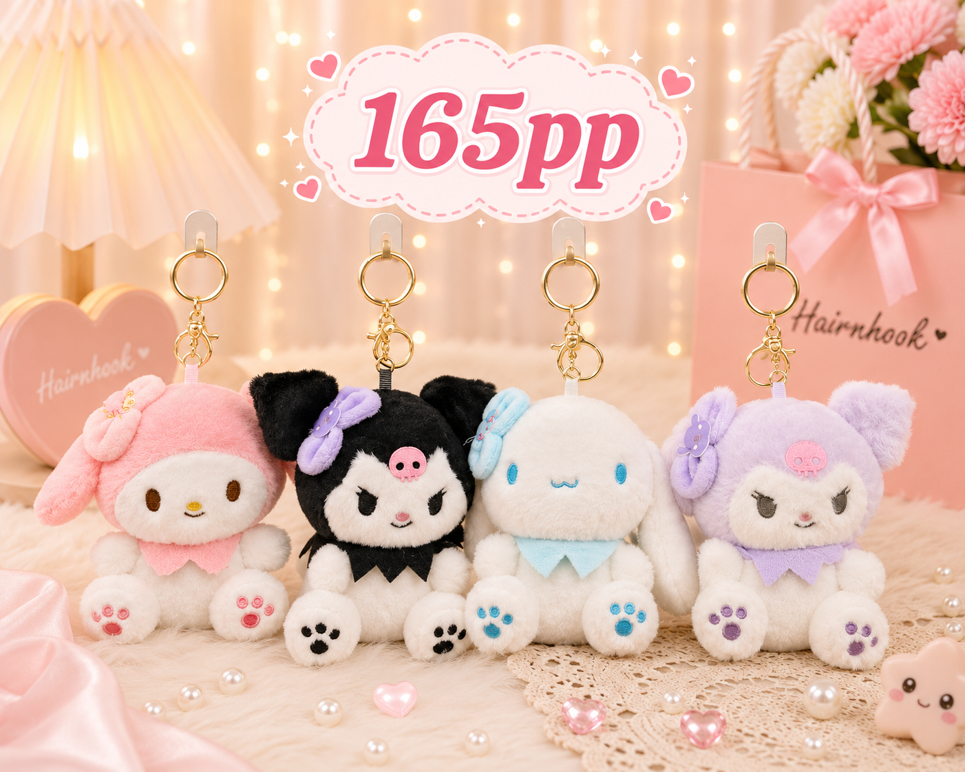Plushies soft toy keychain ( pack of 6)
