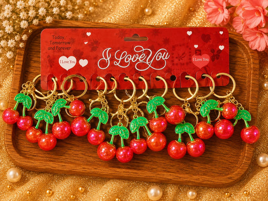 Premium mini cherry keychain (pack of 12)