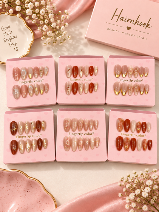 Premium Korean acrylic nails (pack of 12)