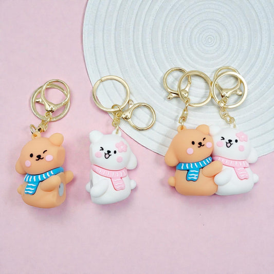 Magnetic dog  Couple Keychain 5 ( pack of 6)
