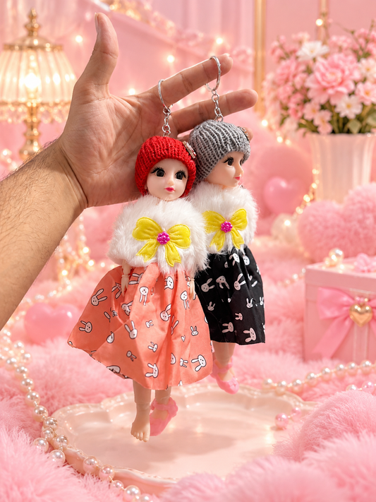 Premium quality doll keychain (pack of 12) mix design