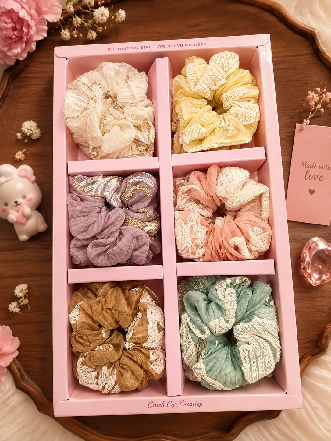 Korean box scrunchie (pack of 12)