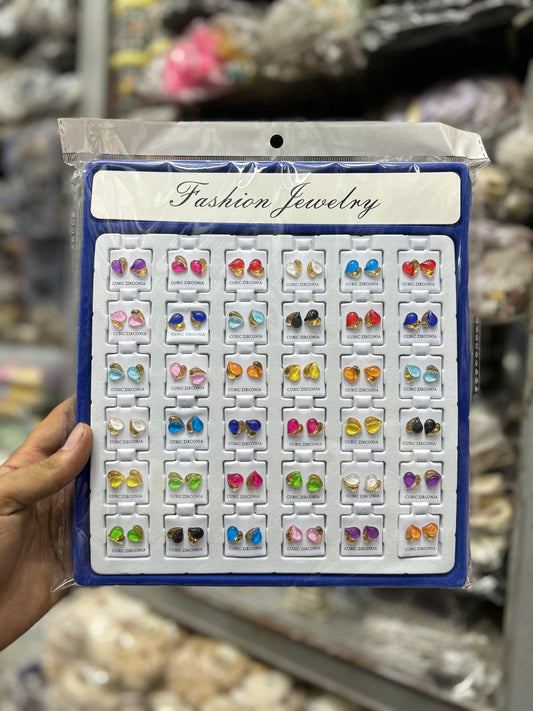Korean studs combo (pack of 36 piece)