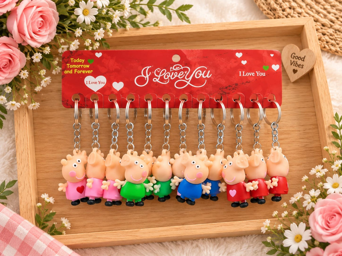 PVC rubber keychain (pack of 12)