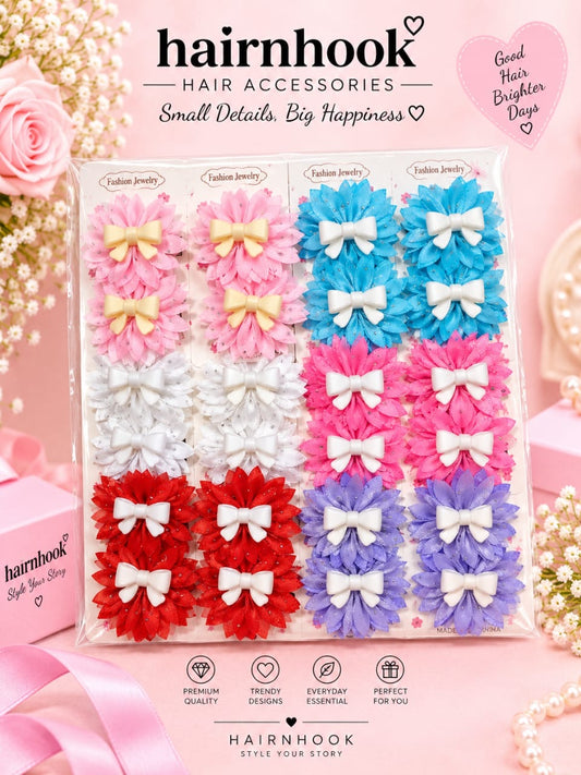 Korean hair pin for kids (pack of 12 sets)