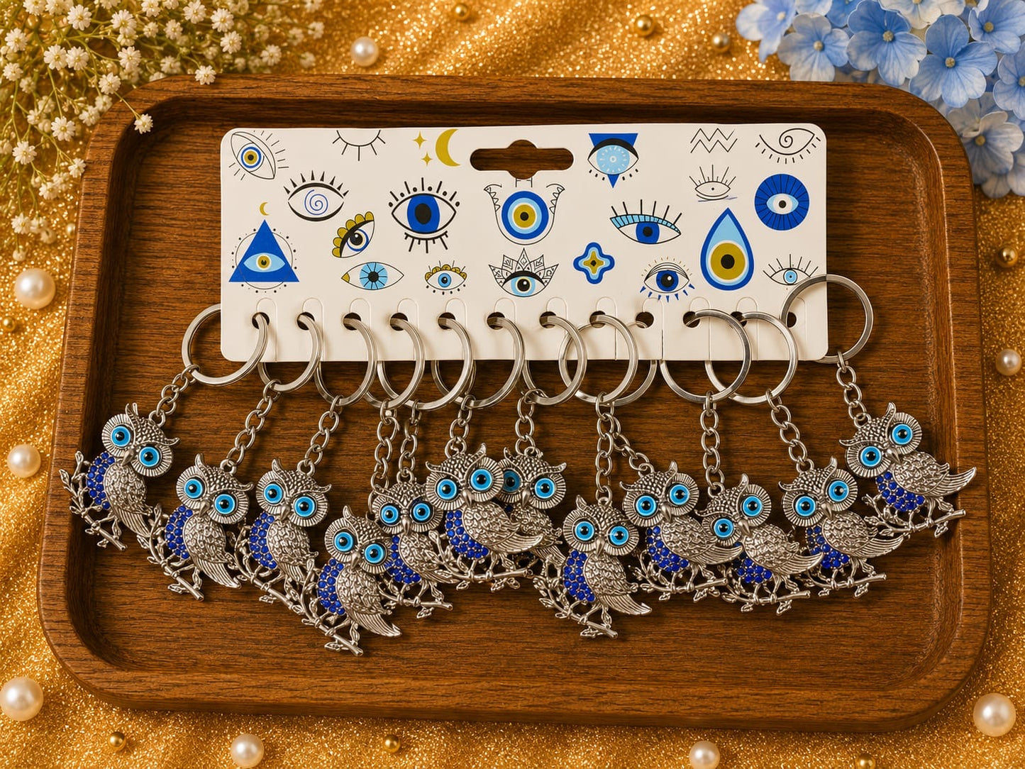 Premium evil eye keychain (pack of 12)