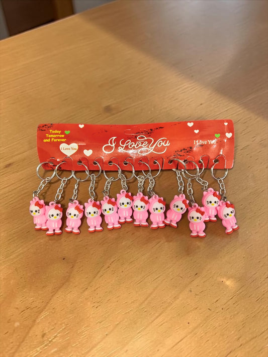 Pvc rubber keychain small size (pack of 12)