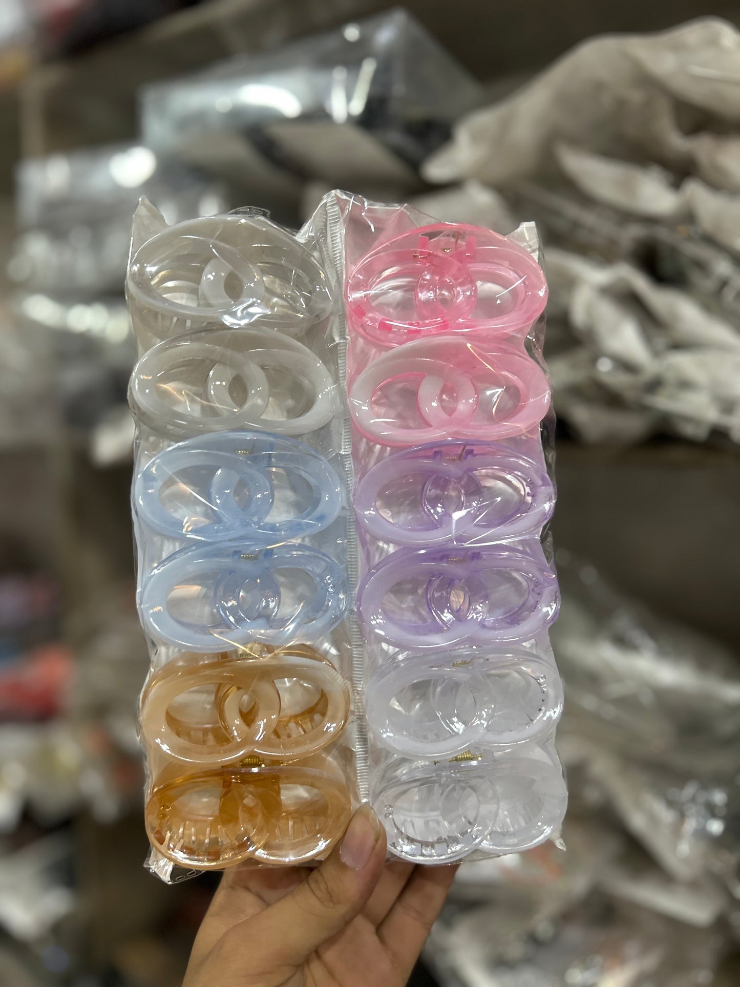 Korean premium hair claw clip (pack of 12)