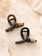 Premium Korean Crystal Hair Claw Clip – Elegant Rhinestone Hair Accessory for Women(pack of 12)