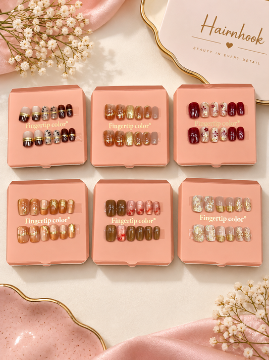 Premium Korean acrylic nails (pack of 12)