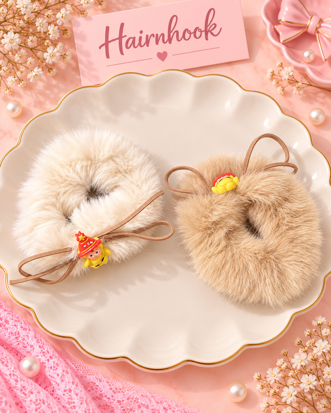 Korean premium scrunchie (pack of 10)
