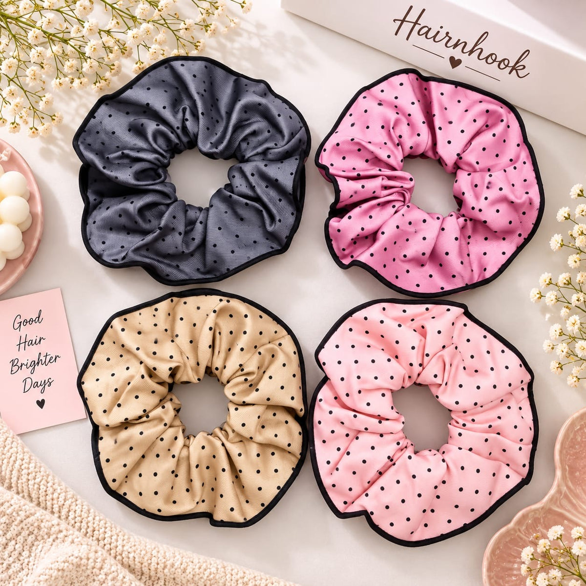 Korean premium scrunchie (pack of 12)