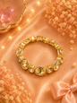 Golden Glow Crystal Bracelet(pack of 1 piece)