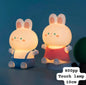 Cute Bunny LED Night Lamp | Soft Silicone Rabbit Lamp for Kids Room & Gifting