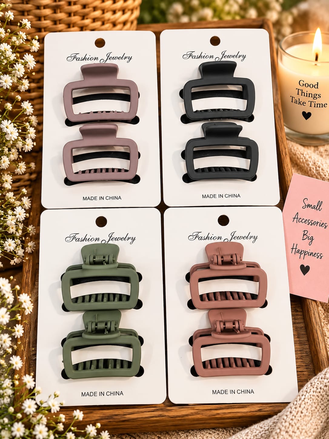 Korean 2 piece combo clutchers (pack of 12 sets)
