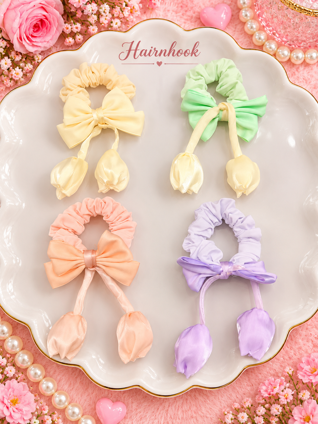 Korean premium scrunchie (pack of 12)