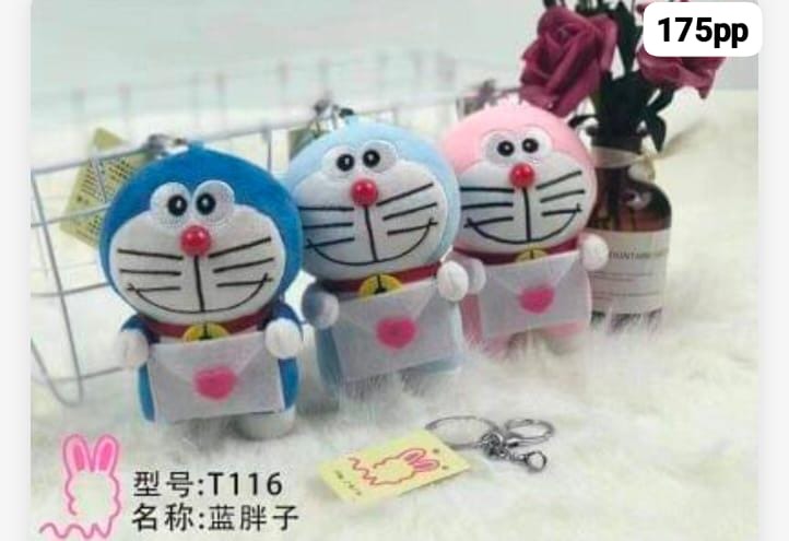 Plushies premium doremon plushies keychain ( pack of 6)