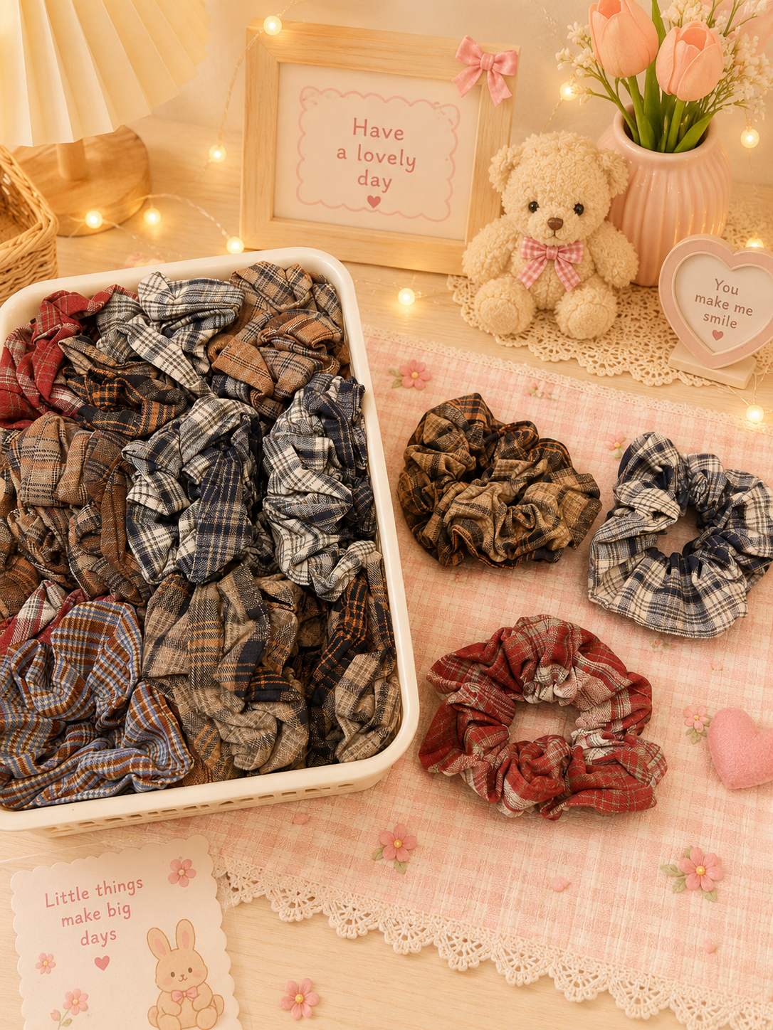 Premium quality scrunchies (pack of 12)
