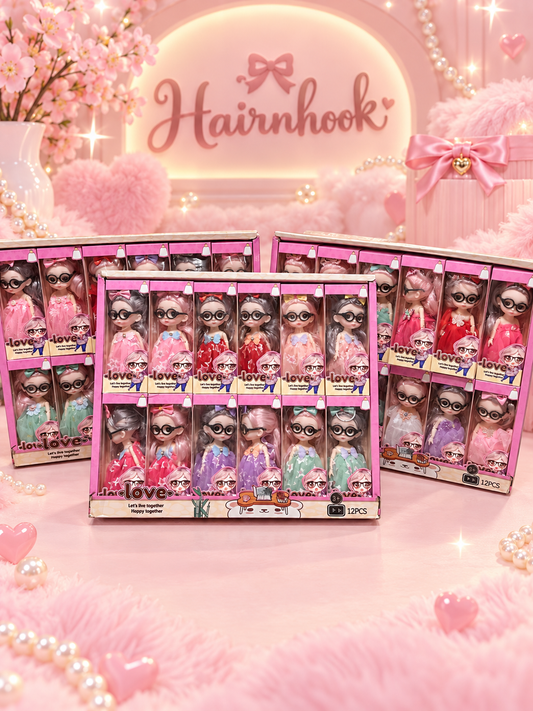 Premium quality doll keychain (pack of 12) mix design