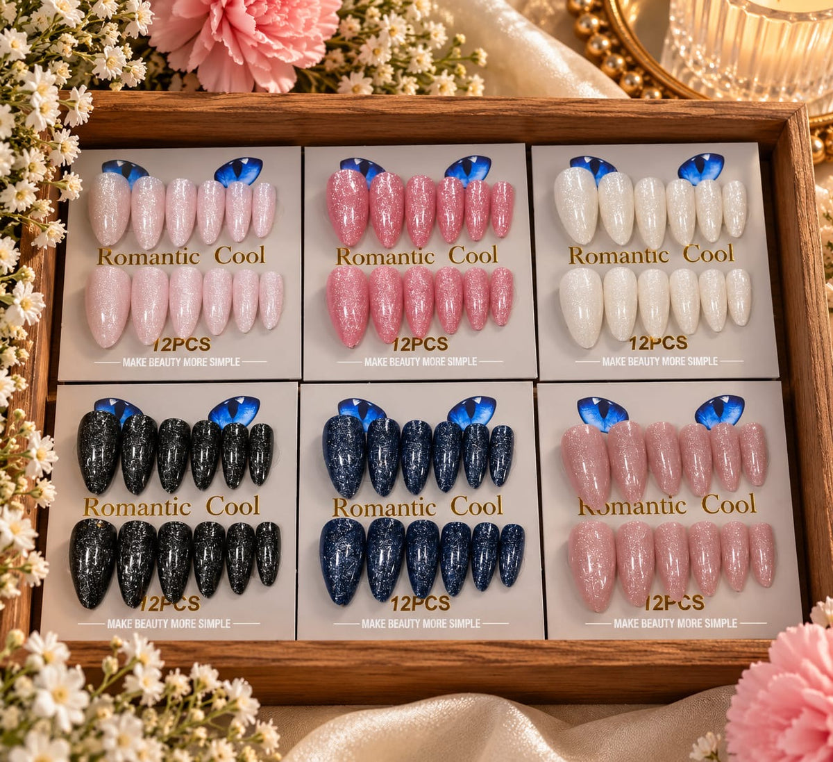 Premium press on nails (pack of 12)