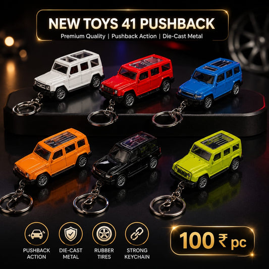 New Toys 41 Pushback Die-Cast Car Keychains( pack of 6)