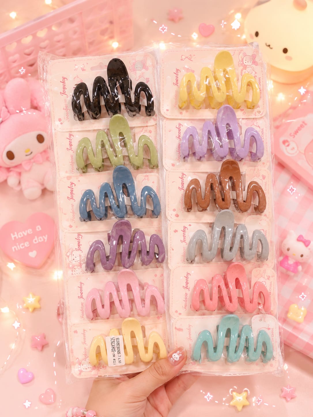 Korean hair claw clip(pack of 12)