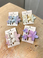 Korean Plumeria Flower Hair Clip Set – Pastel Floral Hair Claw & Mini Clips for Women & Girls ( pack of 12 combo)