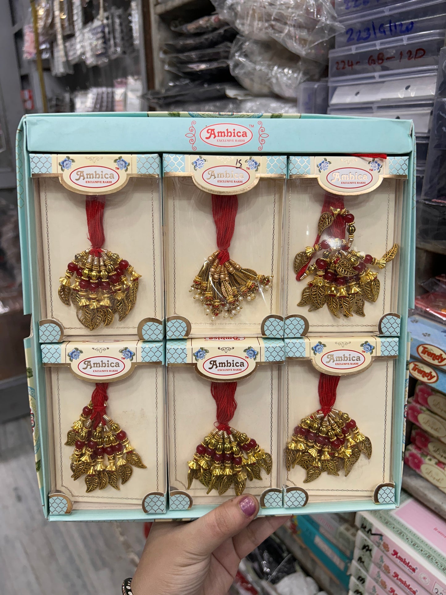 Premium lumba rakhi for bhabhi (pack of 12 lumba)