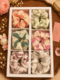 Korean box scrunchie (pack of 12)random mix design