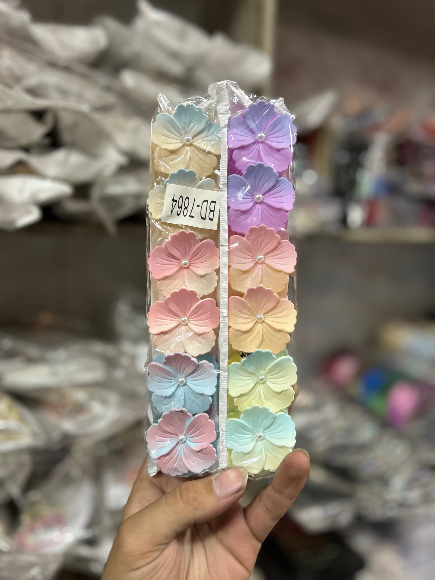 Mini Pastel Flower Hair Claw Clips Set – Korean Daisy Hair Clutcher for Women & Girls(pack of 12)