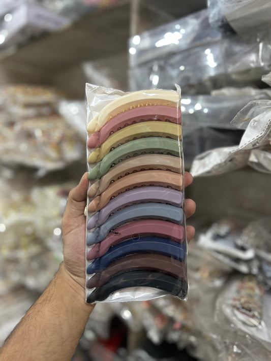 🌈 Matte Banana Hair Clip Set – Korean Minimalist Non-Slip Hair Accessories for Women & Girls( pack of 12)