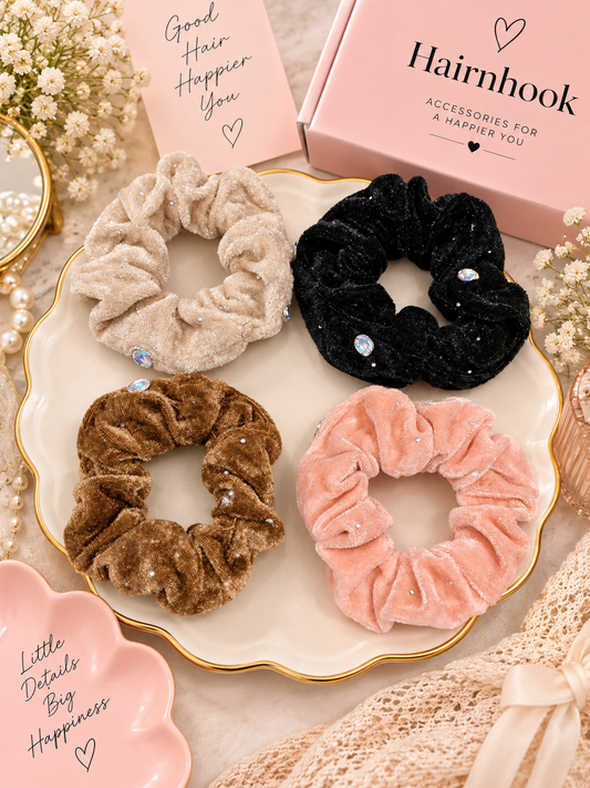 Premium Korean scrunchie ( pack of 12)