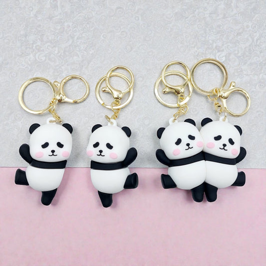 Magnetic Panda Couple Keychain 4( pack of 6)