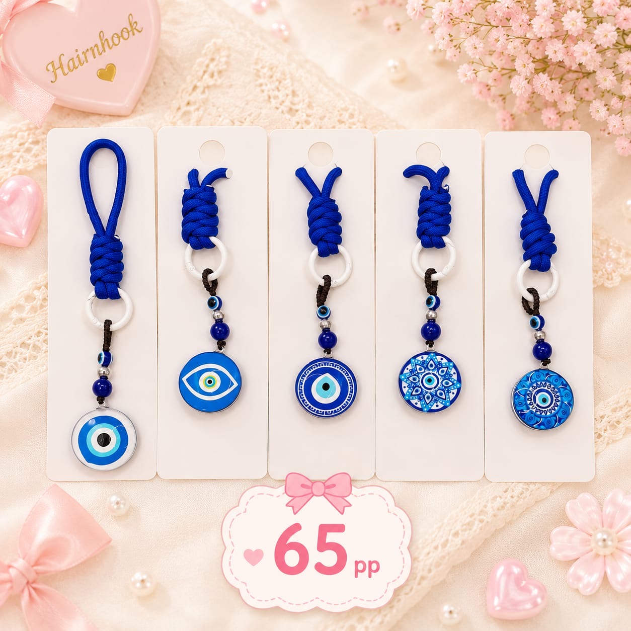 Evil eye bag charms (pack of 6)