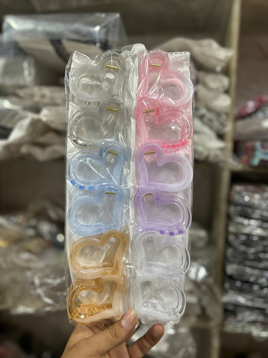 Korean premium hair claw clip (pack of 12)