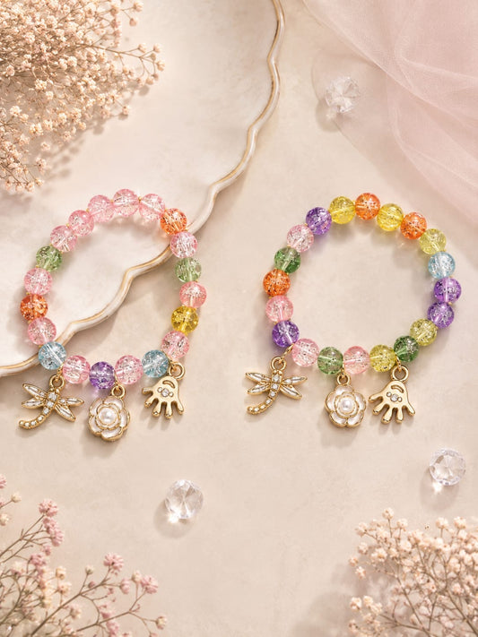 Perl cute bracelet for girls and woman ( pack of 12) silver