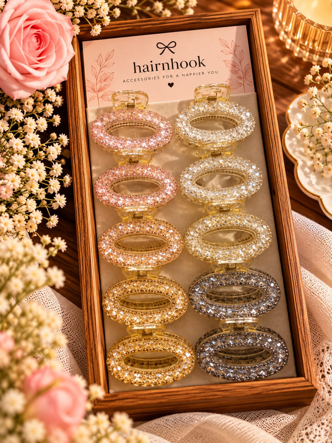 Party wear crystal clutcher (pack of 12)
