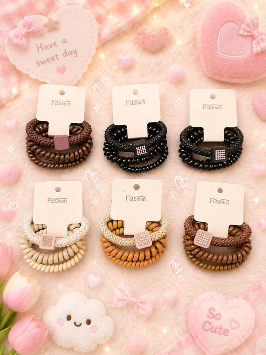 Korean scrunchies ❤️🌸🎀(pack of 12 card)