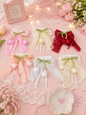 Korean Tulip Lace Bow Hair Clip – Cute Pastel Floral Hair Accessory for Girls( pack of 12)